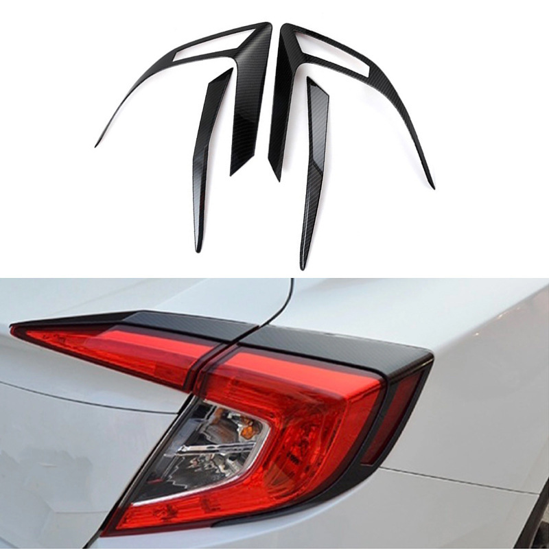 Suitable for 16-22 Tenth Generation Civic Handle Fuel Tank Cover Front Fog Lamp Eyebrow Tail Light Eyebrow Car Exterior Decoration
