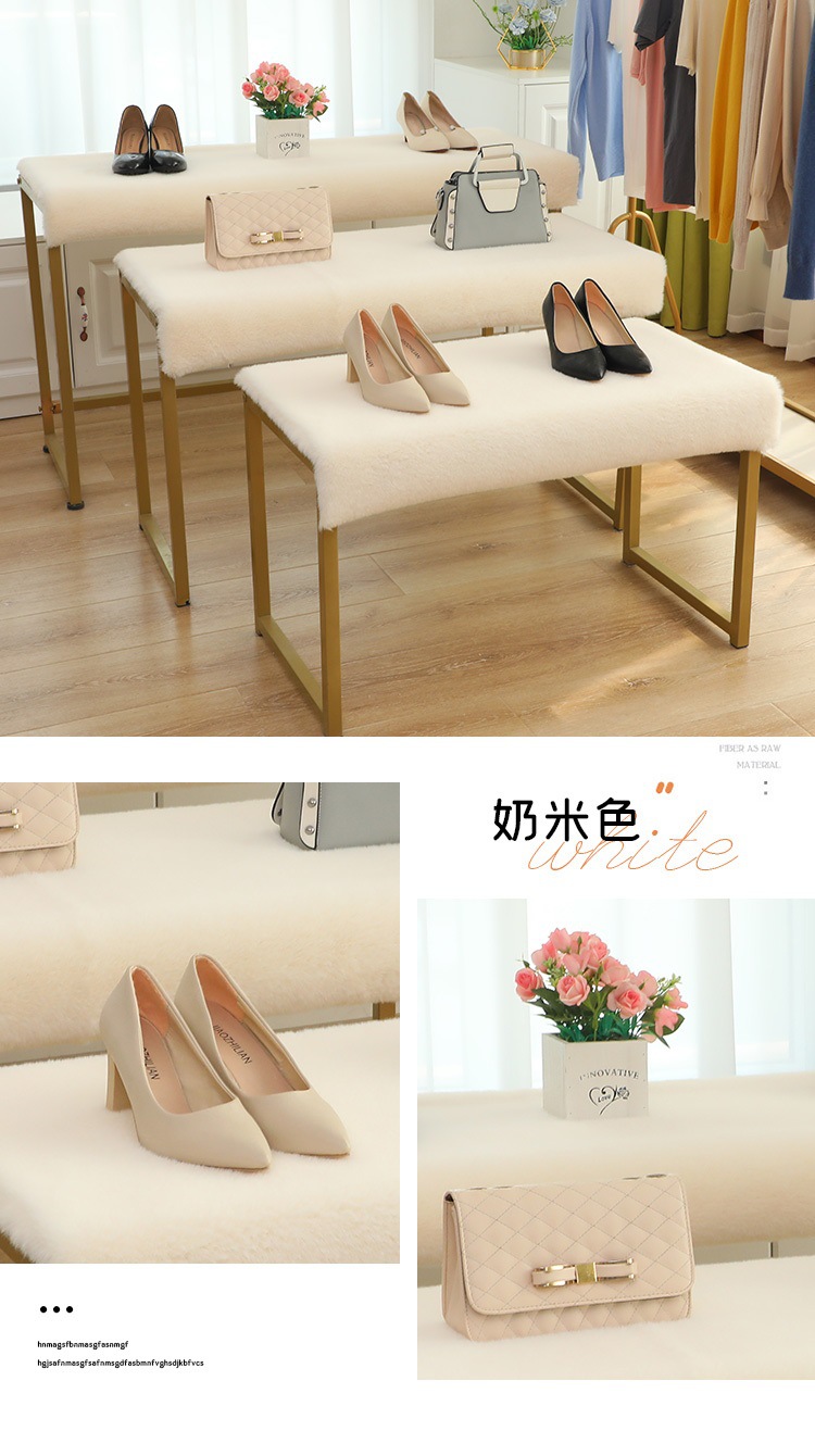 Live-Streamed Clothing and Accessories, Fur Mats, Floor Mats, Girly Cream-Style Large-Area Carpeting, Instagram-Style Store Display Mats, Bedside Table Mats