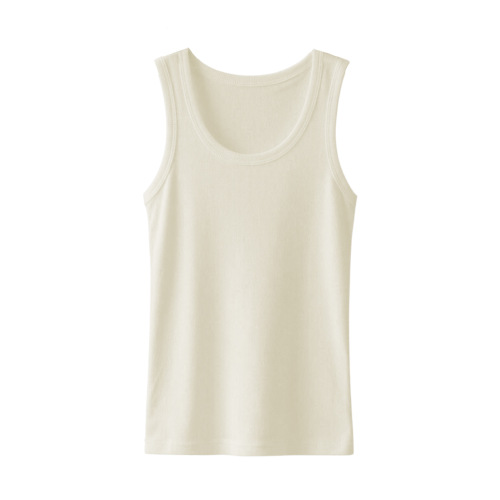 Cotton Vintage White Fitness Backless Tank Top for Men, Running Track and Field Heavyweight Ribbed Sweatshirt, Base Layer Workwear Shirt