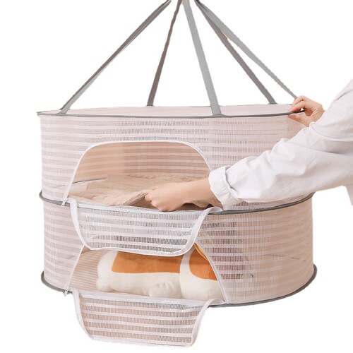 Clothes drying basket, clothes drying net pocket, household tiled cashmere sweater, socks drying artifact, underwear sweater special clothes drying rack, foldable