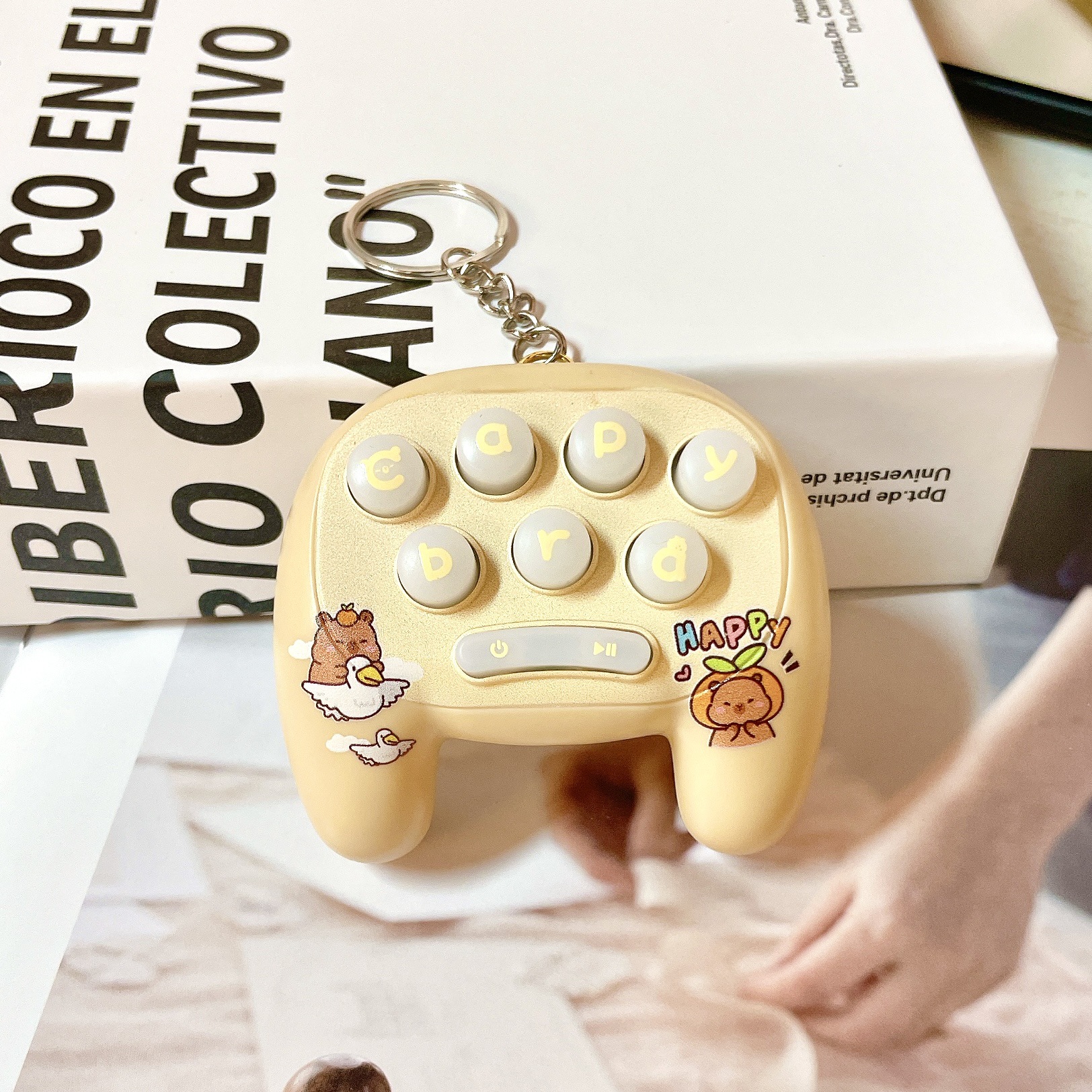 Happy duck capybara + keychain