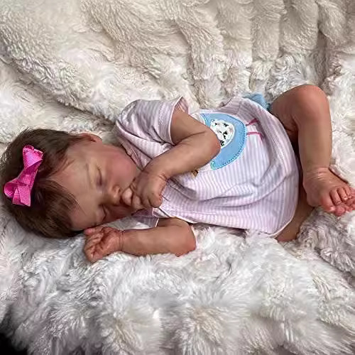 Pulgada muñeca pintada juguetes de simulación de stock transfronterizo bebé 18 muñecas 3D venta caliente pura mano pesada muñeca