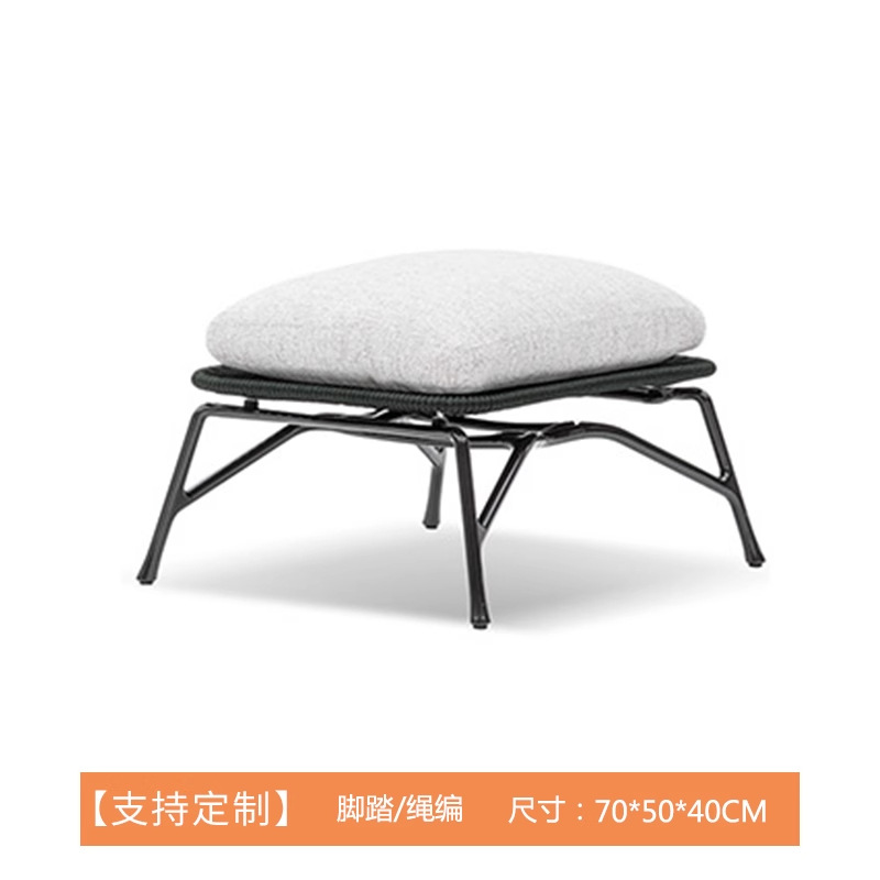 Silla de ratán al aire libre, balcón, mesa de centro, combinación de casa de familia, patio, muebles de jardín, villa, mesa y silla de comedor a prueba de lluvia al aire libre, juego de tres piezas