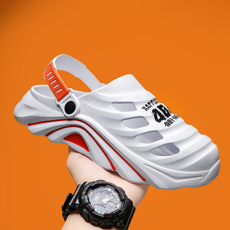 Zapatos de verano para hombres, zapatillas de cabeza de bolsillo para hombres, sandálias antideslizantes, tamaño 46 zapatillas de playa casuales.