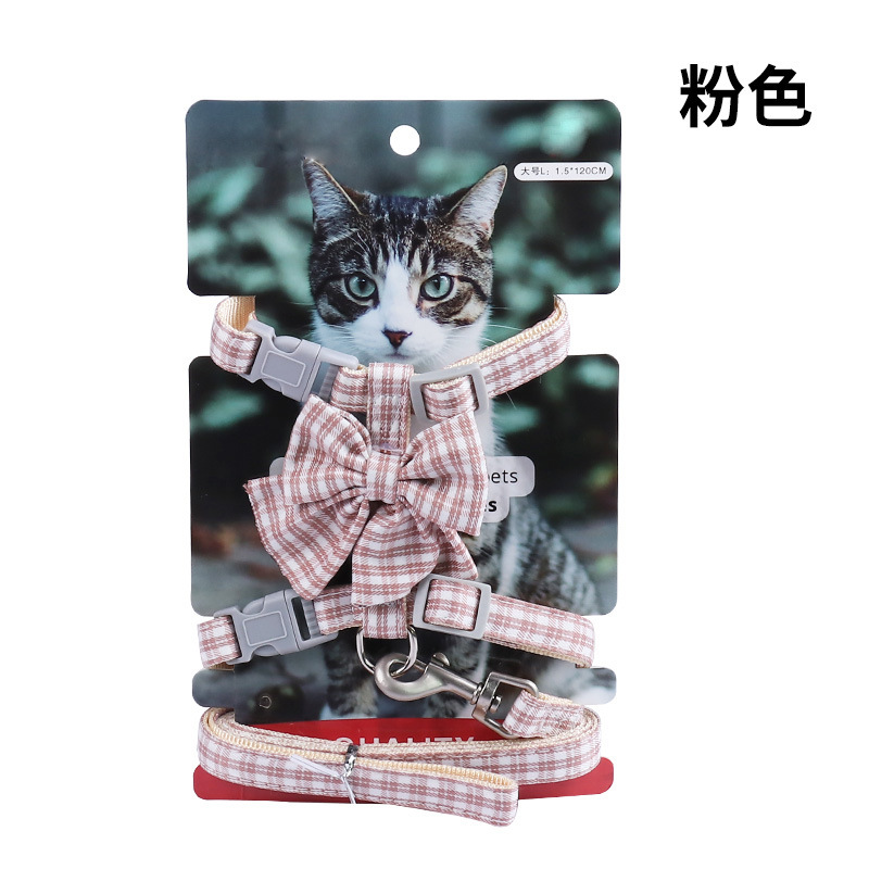 Suministros para mascotas Amazon nuevo arco gato pecho cuerda de tracción en forma de I gato cuerda ajustable gato caminando cuerda