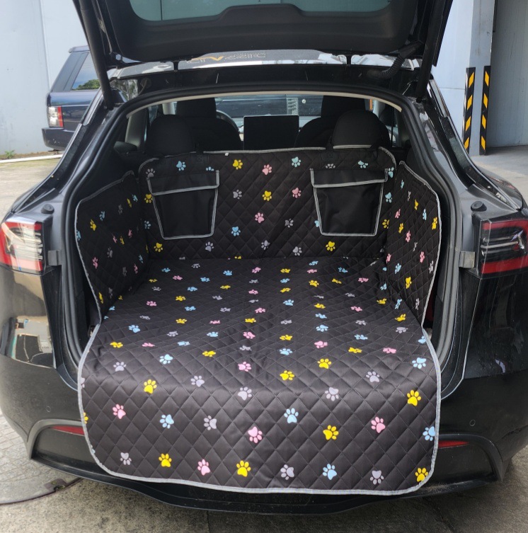 Cojín de carro para mascotas protector de baúl para asiento de mascotas impermeable a prueba de suciedad para viajes de automóviles para mascotas
