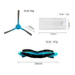 Compatible Whirlpool Robotic Vacuum Cleaner Spare Parts T9 Side Brush Filter Mesh Filter Cloth Mop Cloth Roller Brush