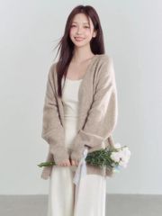 韩系慵懒风毛衣女早秋季2025新款时尚流行软糯感针织开衫外套上衣