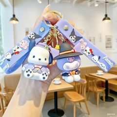 新款魔法三丽鸥钥匙扣卡通库洛米书包挂件汽车钥匙链娃娃机小礼品