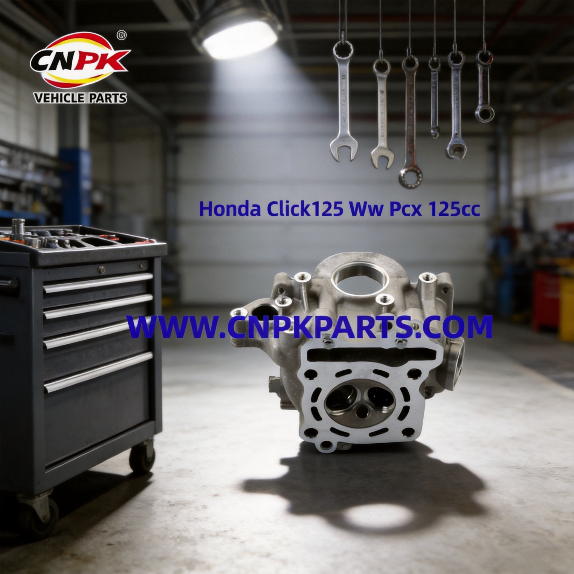 Click125 engine cylinder head assembly, 125cc scooter repair and replacement parts, for cross-border export