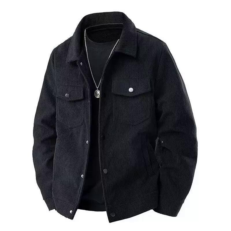 Corduroy Jacket Custom-Made American Retro Casual Jacket Men's Trendy Workwear Loose Autumn Men's Jacket Corduroy Jacket Custom-Made American Retro Casual Jacket Men's Trendy Workwear Loose Autumn Men's Jacket