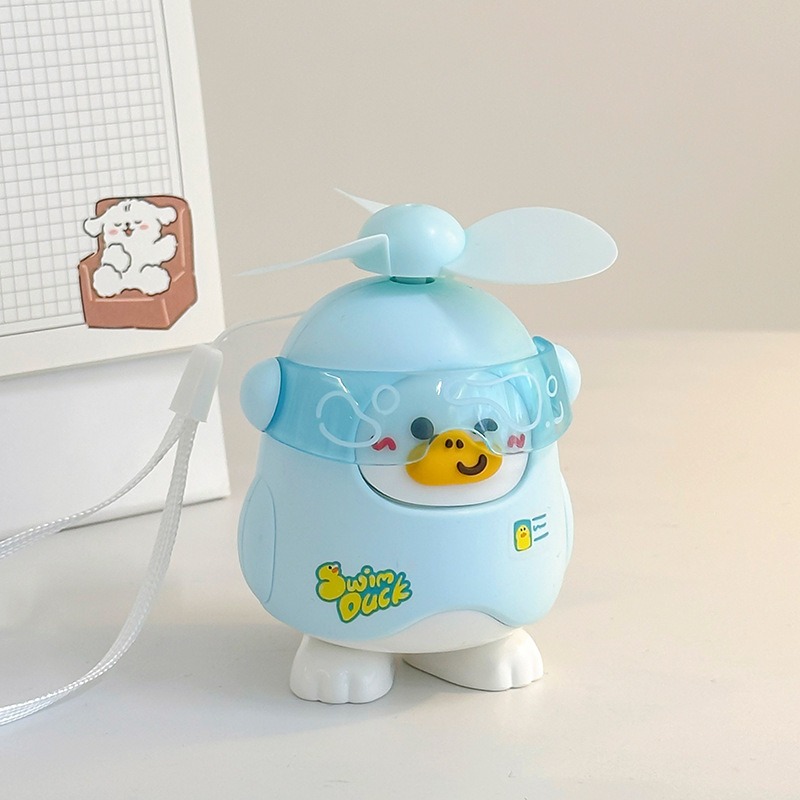 ダイビングアヒルシリーズファンかわいい高価値デスクトップファン学生夏の女の子旅行パートナー充電式ファン|undefined