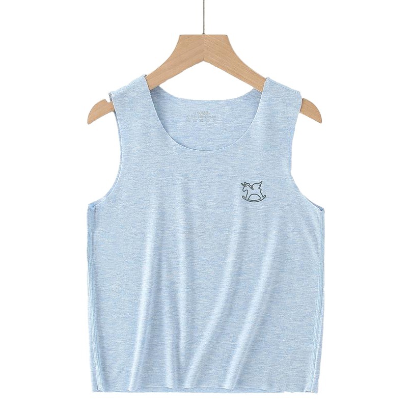 Children's Modal Vest Large Children's Sleeveless T-shirt Boys and Girls Baby's Short Sleeve Pajamas Base Sweatshirt Children's Clothing Summer