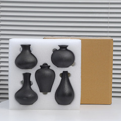 Wholesale minimalist ceramic vase set of five home crafts small flower pot minimalist entryway TV stand desktop decor