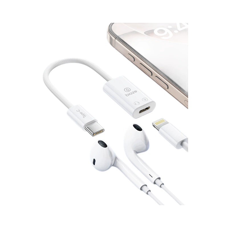 毕亚兹 Apple 15/16 Guo мобильный телефон планшет адаптер Type-C к Lightning конвертер наушников