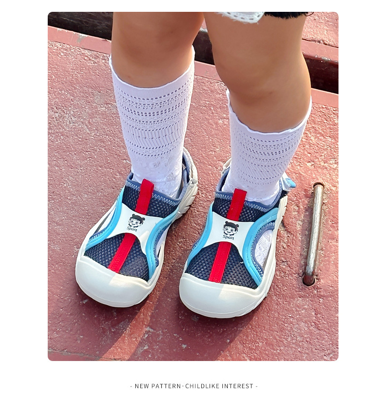 Breathable Mesh Sandals For Kids Summer Comfortable Soft Sole Shoes_voghion.com