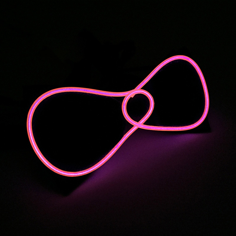 Corbata luminosa EL suministros para Halloween fiesta LED corbata brillante luminiscente al por mayor