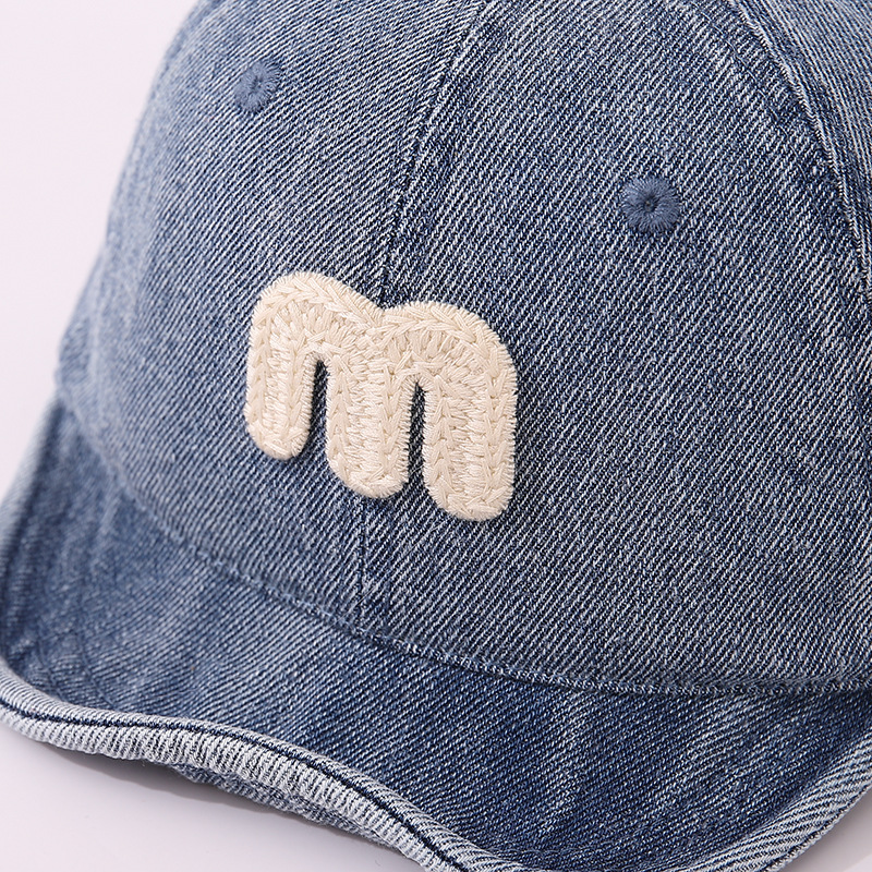 Sombreros de primavera para niños coreanos simple letras bordadas sombreros de sombra de pato retro hacer viejos sombreros de béisbol para niños y niñas