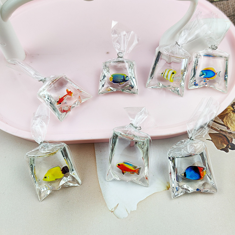 DIY Jewelry Accessories Classification 10 PCS/Package 23*50mm Resin Fish Pendant