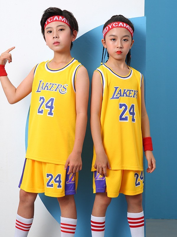 子供バスケットボールユニフォームスーツ男の子と女の子番号 24 コービーユニフォームジェームストレーニング幼稚園パフォーマンスユニフォームカスタマイズ|undefined
