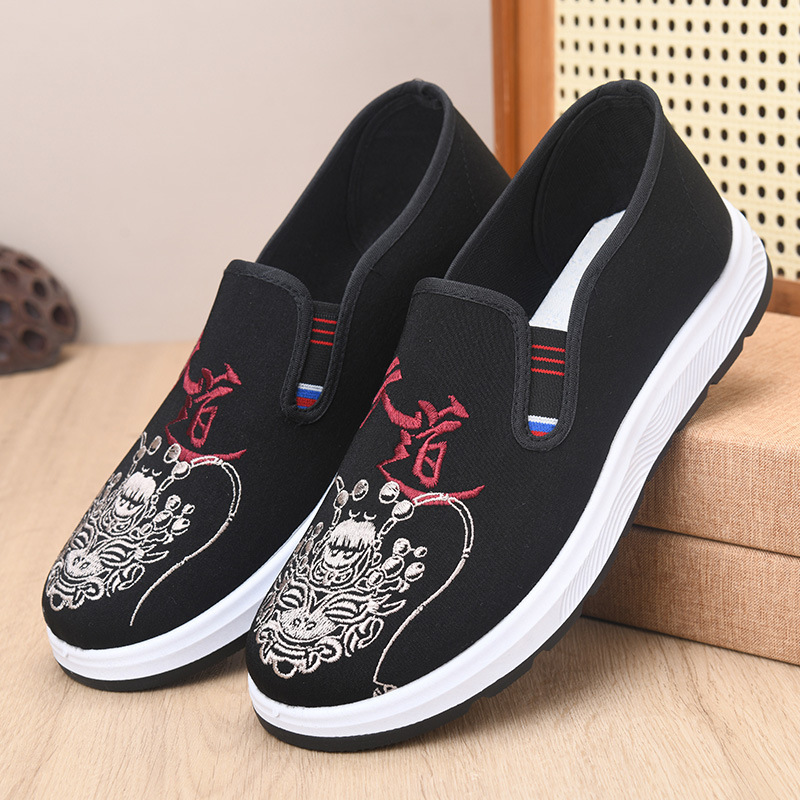 Spring and Autumn New Style Old Beijing Cloth Shoes Men's Shoes Non-Slip Soft Sole Comfortable Breathable Casual Cloth Shoes