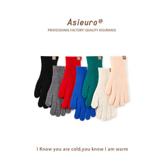 Winter and Autumn Gloves, Japanese Candy Color, Extended Length, Touch Screen Capable, Outdoor Warmth and Cold Protection, Riding Winter Gloves