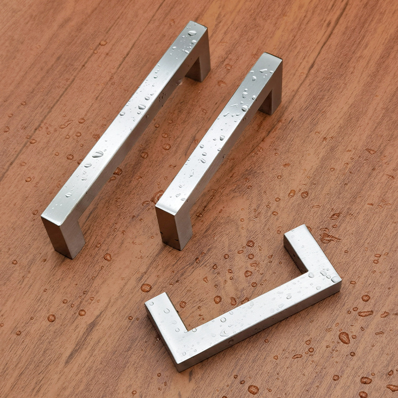 Tubo Cuadrado de acero inoxidable hueco gabinete del vino manija pequeña manija cuadrada de acero inoxidable manija de oro manija de la puerta del gabinete armario