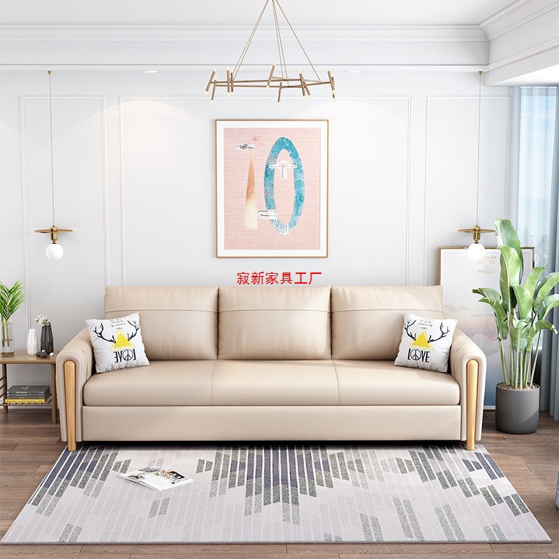 Folding Sofa Bed Dual-Purpose Multi-Functional Removable and Washable Small Apartment Living Room Double Retractable Storage Technology Cloth Sofa Bed