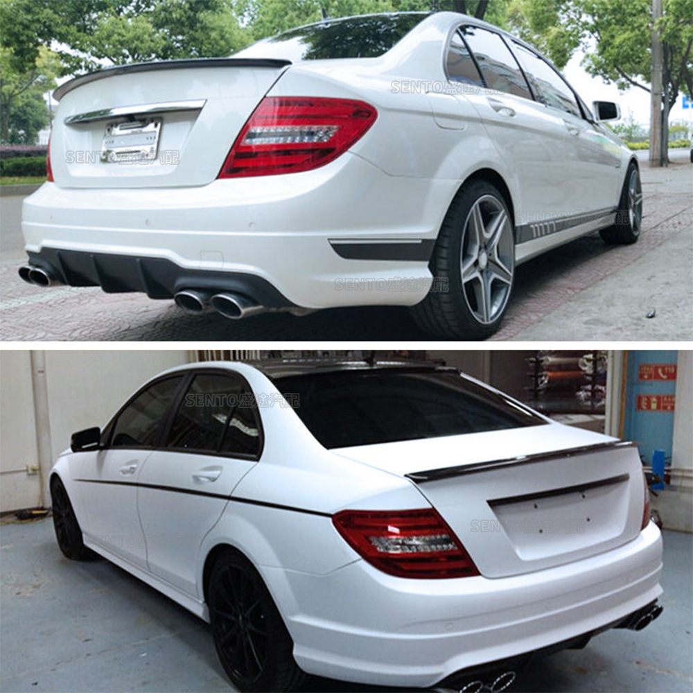 Suitable for Mercedes-Benz C-Class W204 C180 C200 2008-2014 Four-Door Am Model Rear Wing Modification