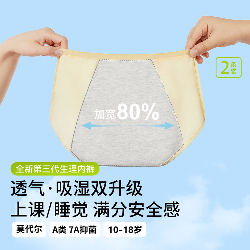 Menstrual Period Safety Pants for Girls, 12-Year-Old Girls, Students, Children, Leak-Proof Underwear for Girls Menstrual Period Safety Pants for Girls, 12-Year-Old Girls, Students, Children, Leak-Proof Underwear for Girls