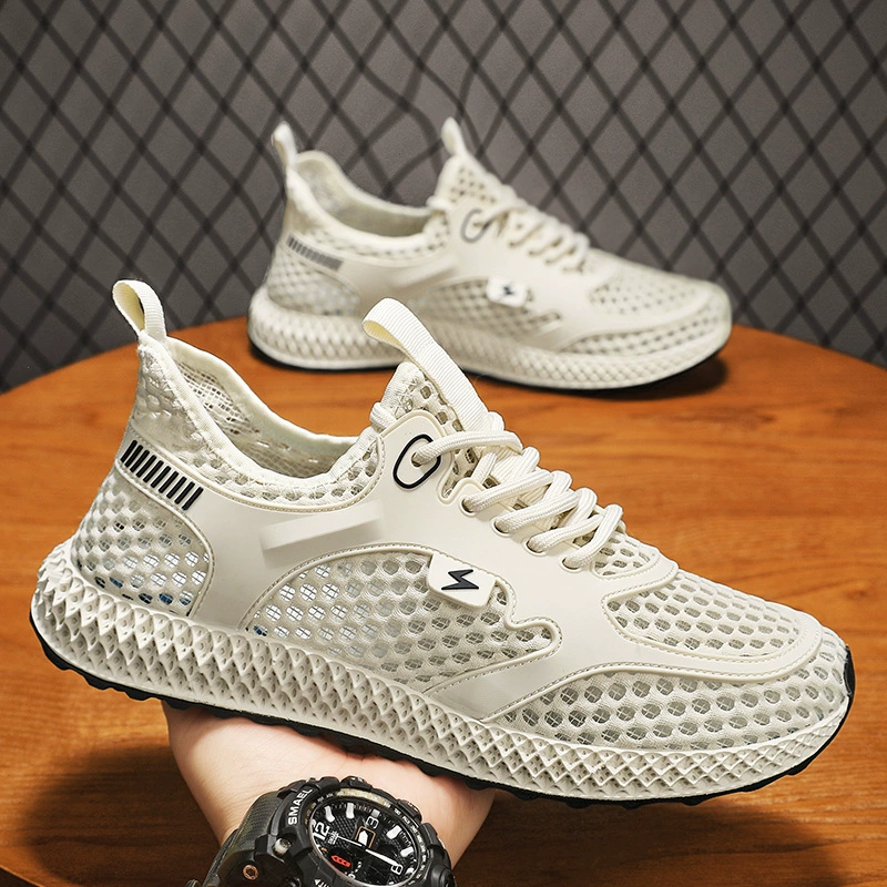 Мужская сетчатая обувь, летние дышащие сетчатые туфли с тонкой кокосовой сеткой, мужские повседневные спортивные легкие кроссовки