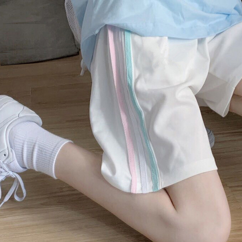 Sports Shorts Women's Summer Couple Men's and Women's Student Loose Slimming Cotton Thin Wide Leg Casual Pants