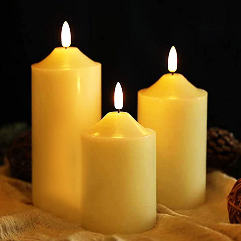 Simulación convexa vela electrónica Navidad ambiente diseño lámpara de vela fiesta de cumpleaños decoración del hogar lámpara LED