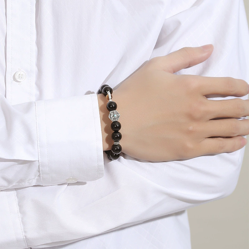Beaded bracelet, retro trend bead bracelet for St. Valentine's Day, silver 925 sample, Birthday gift