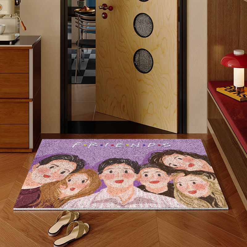 European and American Style Friends-Themed Floor Mat for Apartment Entrance, Dirt-Resistant, Wear-Resistant, Non-Slip Silk Loop Mat, Available for Dropshipping European and American Style Friends-Themed Floor Mat for Apartment Entrance, Dirt-Resistant, Wear-Resistant, Non-Slip Silk Loop Mat, Available for Dropshipping