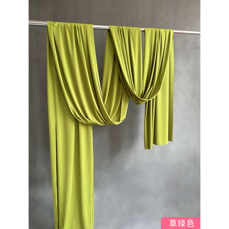 Techo de la boda cortina de seda de leche tela elástica decoración azul cortina de fondo de la sala de bodas coreana