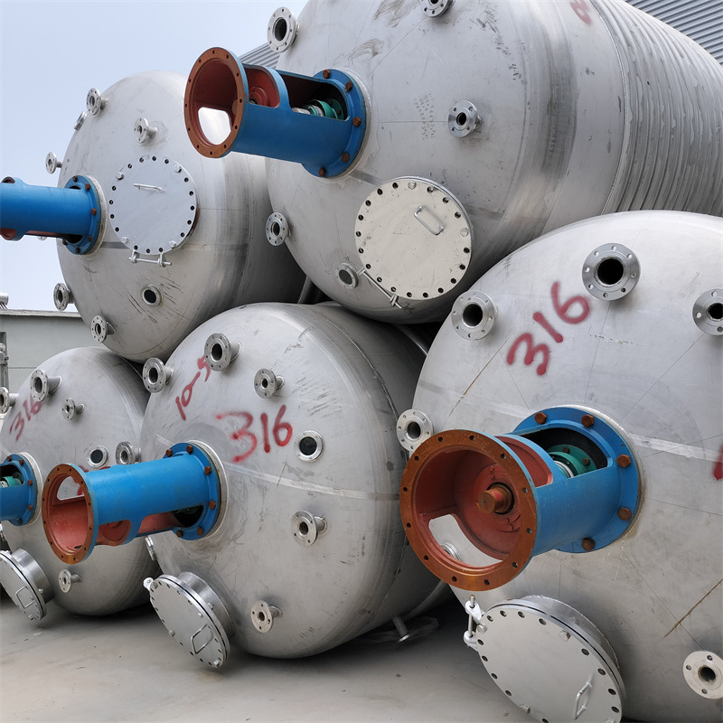 出售不锈钢反应釜 二手外盘管反应釜  10吨反应设备