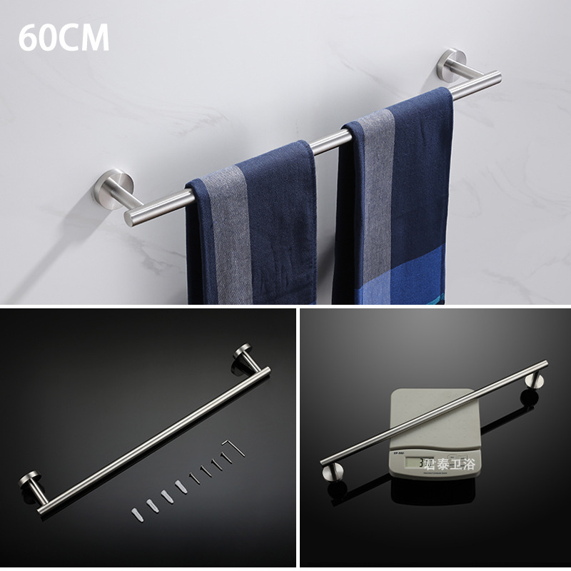 69002 Brushed Single Rod Towel Rack Bathroom Storage Rack Factory Direct Supply Towel Bar Sus304 Stainless Steel Pendant 69002 Brushed Single Rod Towel Rack Bathroom Storage Rack Factory Direct Supply Towel Bar Sus304 Stainless Steel Pendant