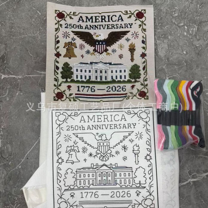 250th Anniversary of America Cross Stitch Kit 美国周年十字绣|undefined