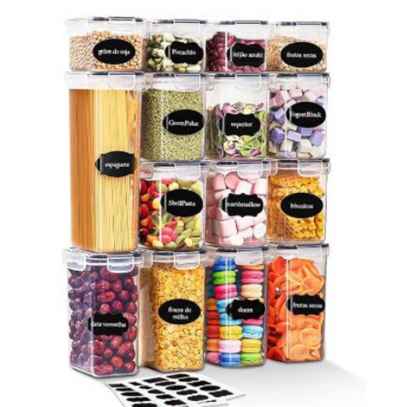 Caja de almacenamiento transfronteriza de plástico transparente gran capacidad de granos, contenedor de frutas y verduras, tanque de almacenamiento de granos