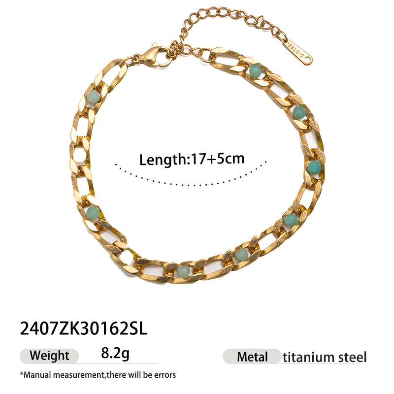 Tena Pulsera de acero inoxidable europea y americana Pulsera de circón con incrustaciones de alta calidad de lujo ligero Joyería explosiva transfronteriza Bracelet