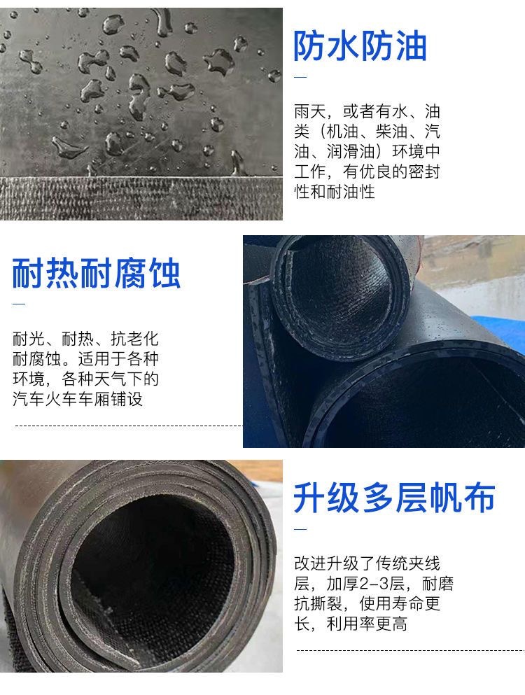 Truck Car Rubber Mat Tricycle Car Box Body Protective Floor Mat Thickened Leather Mat Anti-Slip Foot Mat Workshop Car Bottom