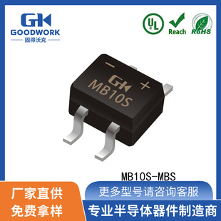 Mb10S Mbs 1A 0.8A 0.6A 1000V Goodwork Goode Walker Mini Bridge Stack Rectifier Bridge