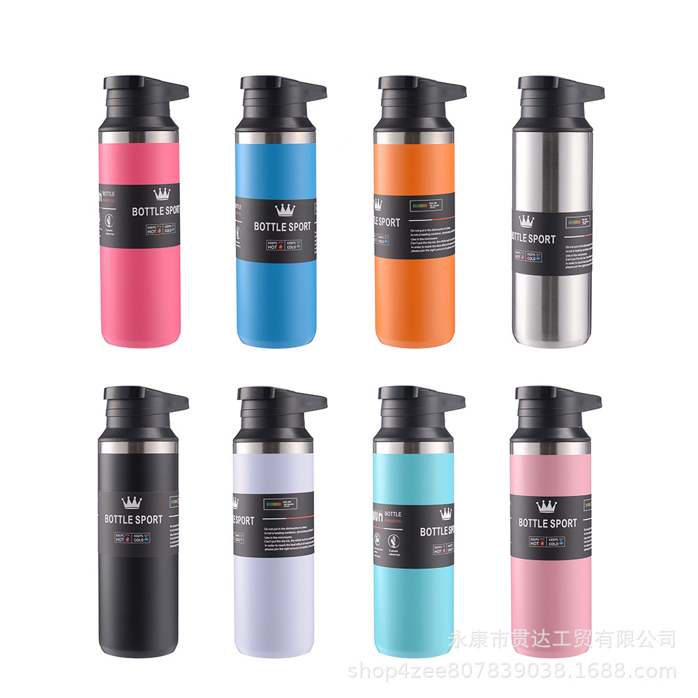 Venta caliente transfronteriza Taza de vacío de acero inoxidable 304 Taza de manija portátil Olla de montañismo de gran capacidad Taza de coche de deportes al aire libre