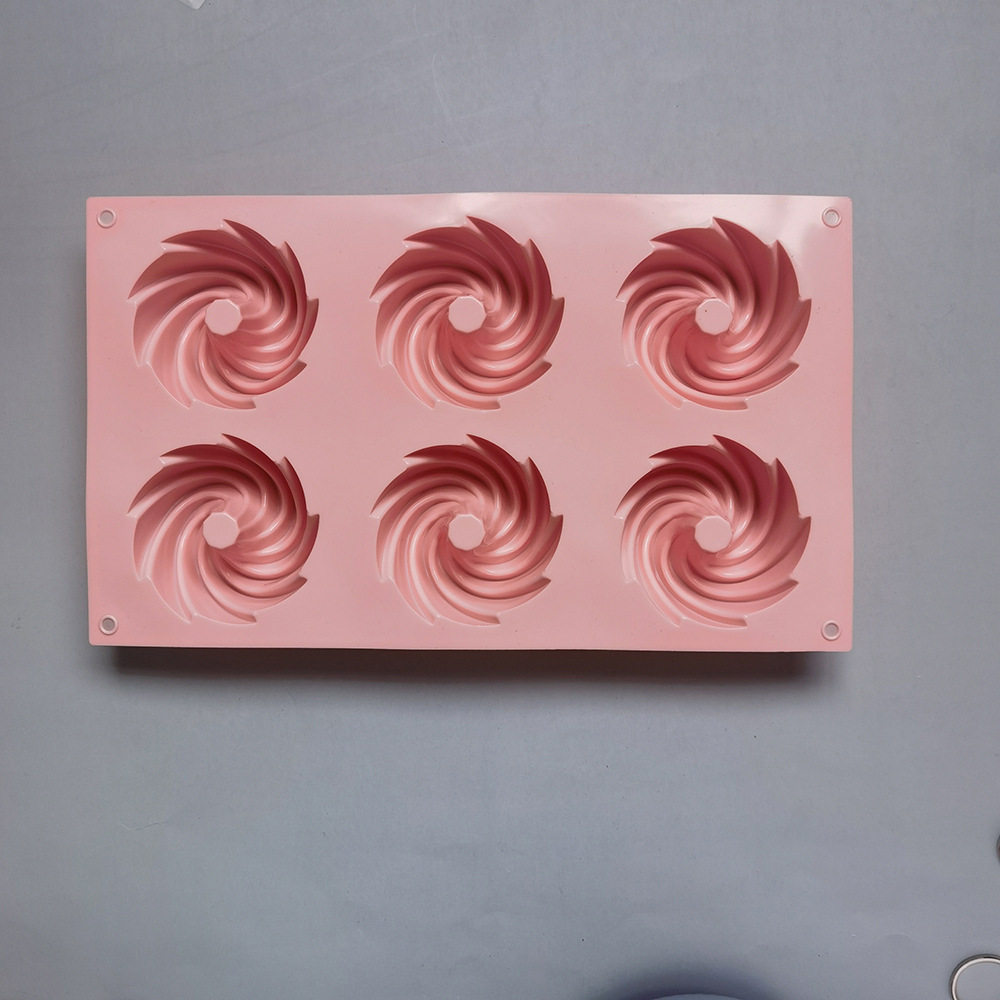 6 espirales 184 molde de silicona pastel helado pudín molde de postre jabón utensilios