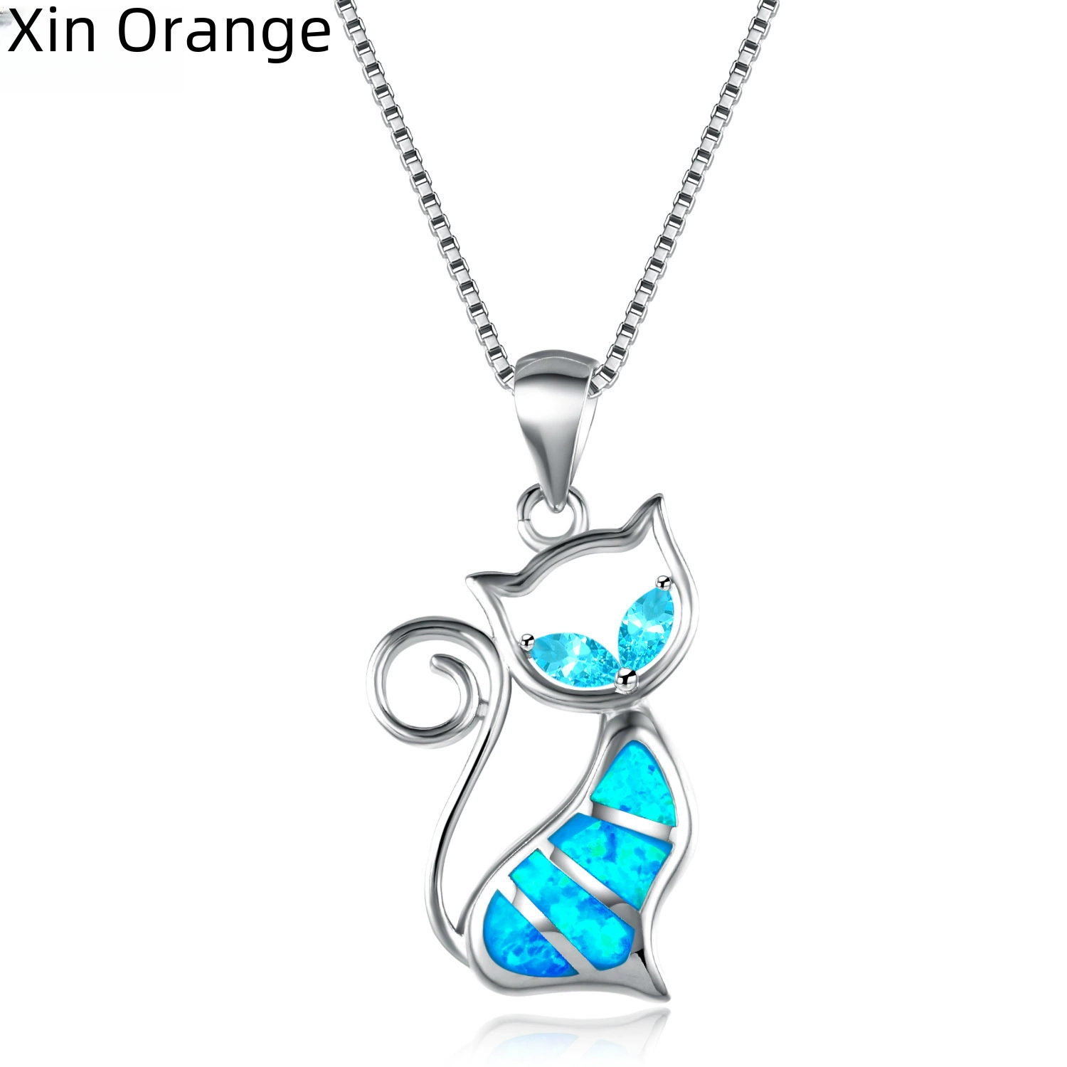 Модный синий аксессуар, подвеска, ожерелье, европейский стиль, Aliexpress