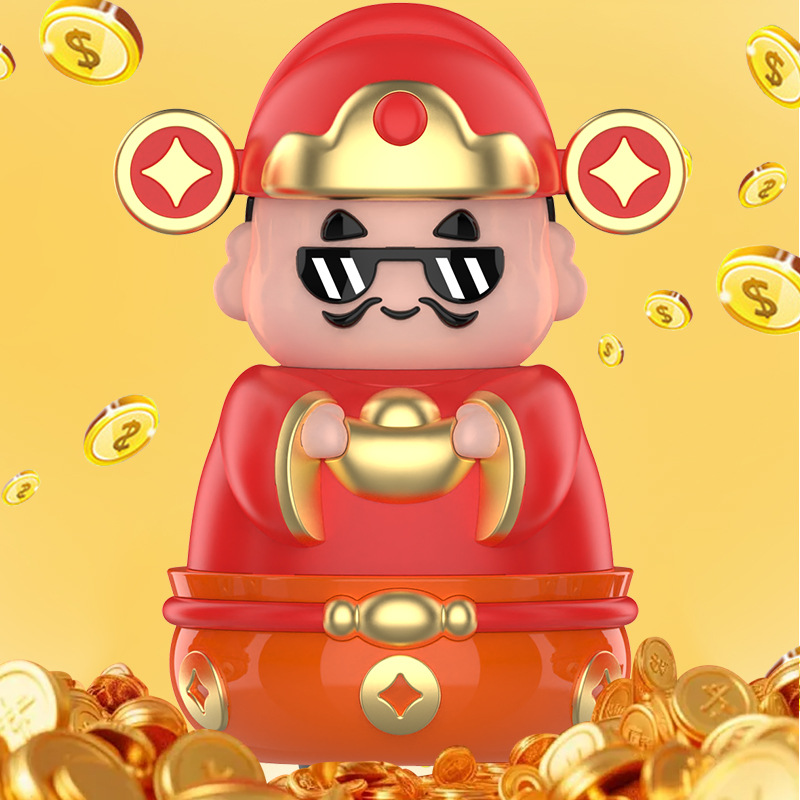 Dios de la fortuna lata de ahorro para niños y niñas regalo de Año Nuevo se puede depositar la lata de ahorro para hacerse rico juguetes ornamentales