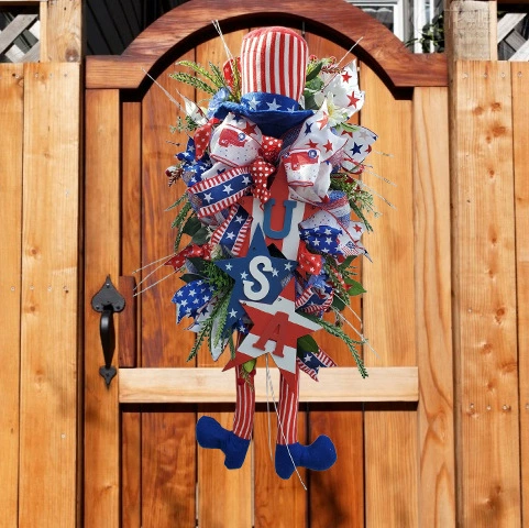 Трансграничный новый продукт День независимости США дом патриотический человек передняя дверь висит дома День независимости флаг украшения