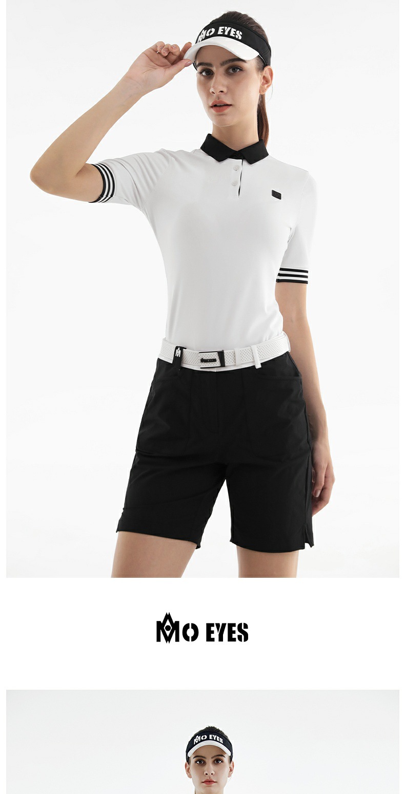 Quần short golf nữ Moeyes Magic Eye thoáng khí, có lót, dễ phối đồ — M23KUZ006-Quần short đen, M23KUZ006-Quần short trắng chi tiết 4