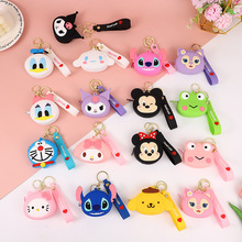 跨境学生动物钥匙包迷你收纳包零钱袋儿童零钱包钥匙扣硅胶创意